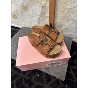 Free People Intentionally cooper 2Breaker Sandal Chestnut Size 38 Brand New